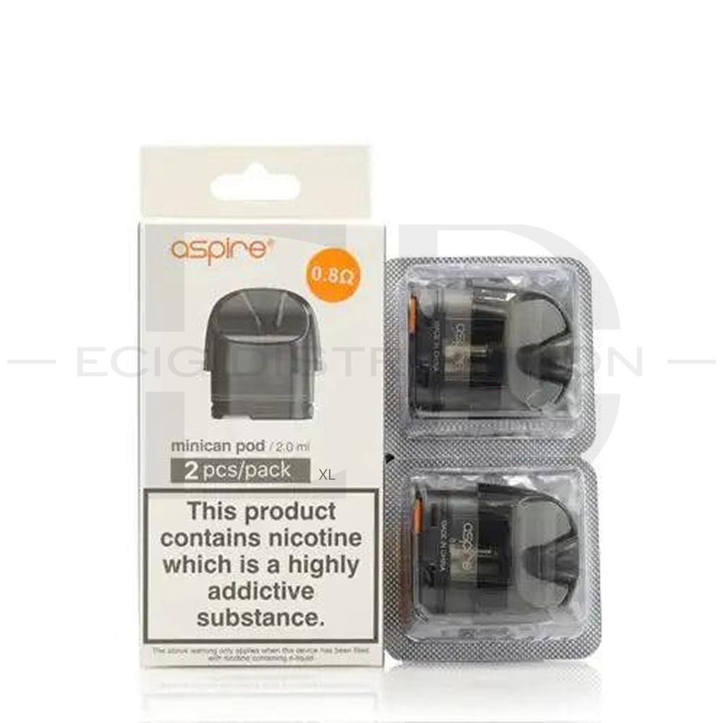 Aspire Minican Refillable Pod 2Pcs/Pack - 0.8 Ohm XL