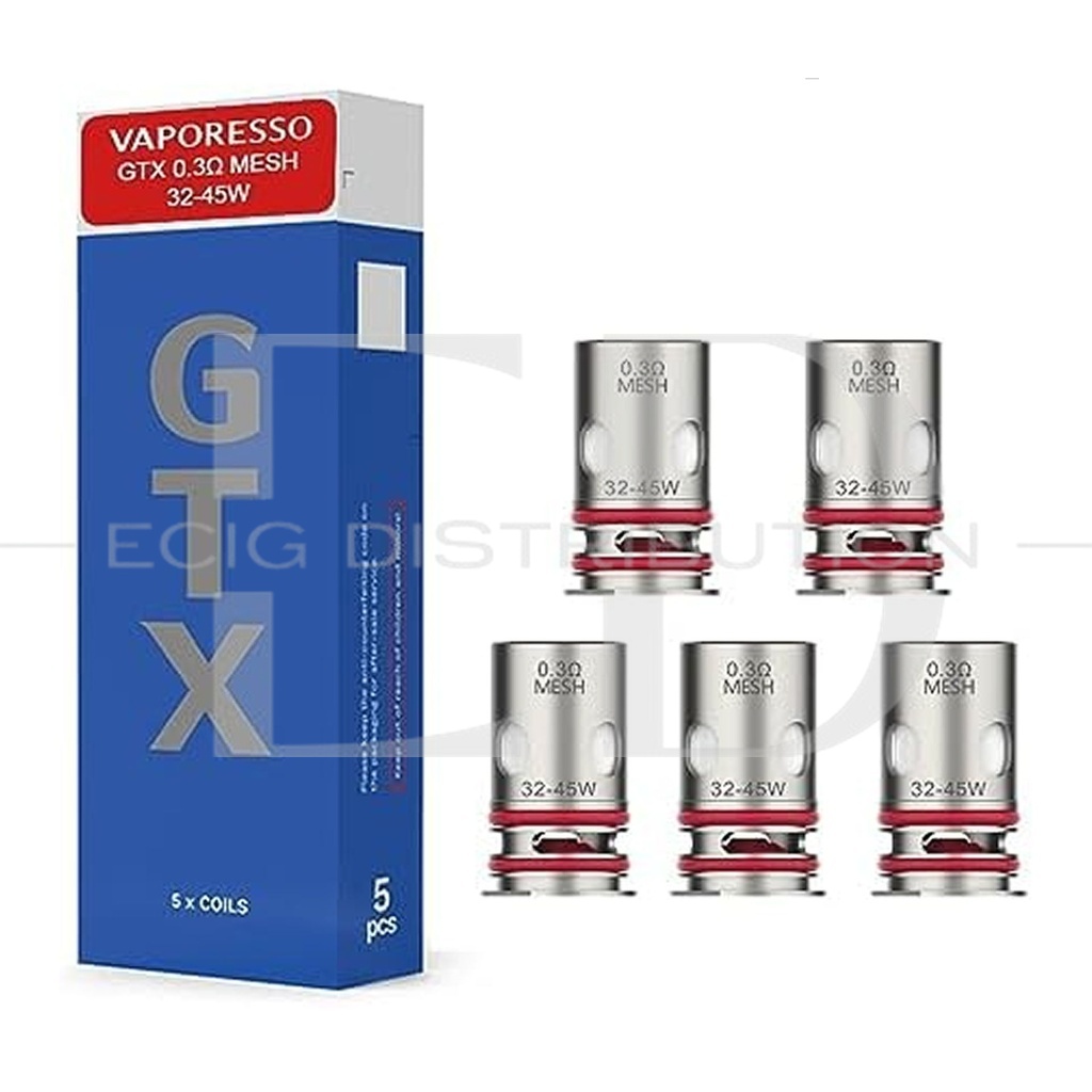 Vaporesso GTX Dual Mesh Coil 5Pcs/Pack - 0.3 Ohm
