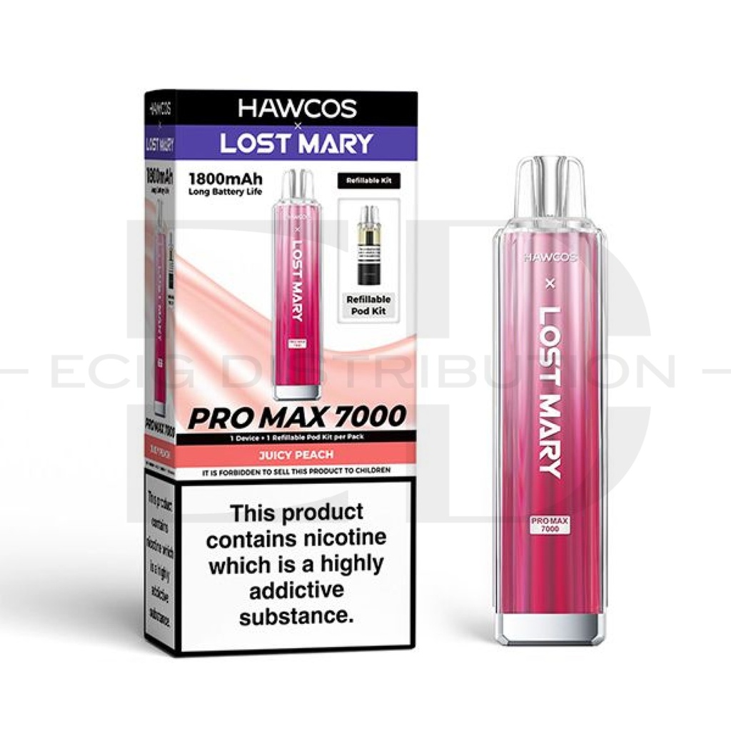 Lost Mary Hawcos Pro Max 7000 Pod Kit - Juicy Peach