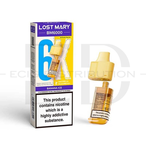 [LOSMBMRP-BI] Lost Mary BM6000 Refillable Pod - Banana Ice