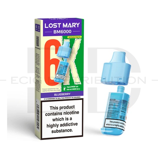 [LOSMBMRP-B] Lost Mary BM6000 Refillable Pod - Blueberry