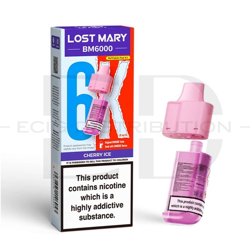 [LOSMBMRP-CI] Lost Mary BM6000 Refillable Pod - Cherry Ice