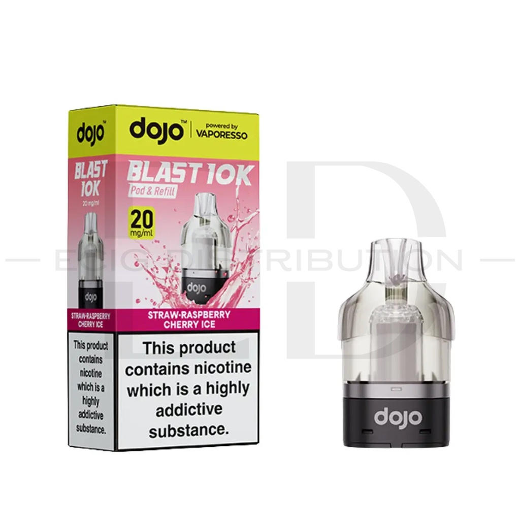Vaporesso Dojo Blast 10K Refillable Pod - Strawberry Raspberry Cherry Ice 20MG