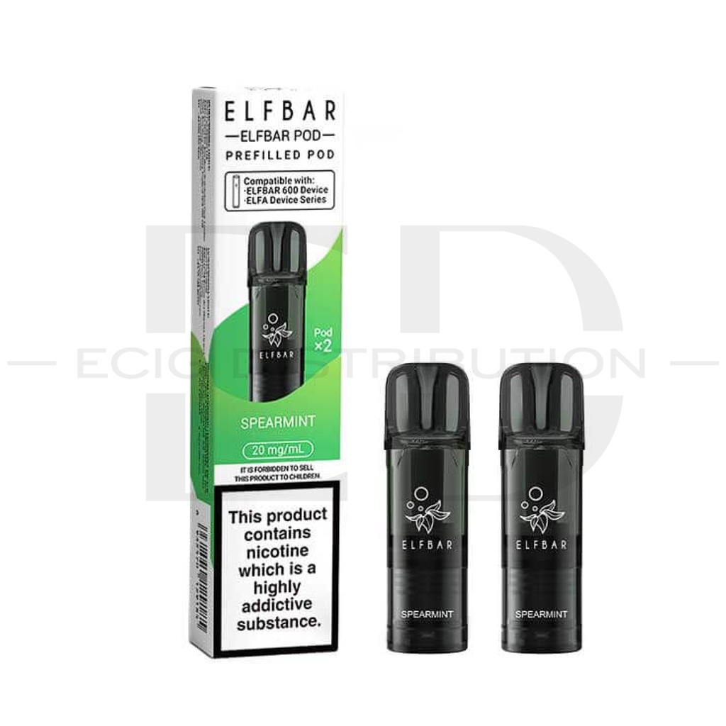 Elfbar 600 Refillable Pod 2Pcs/Pack - Spearmint