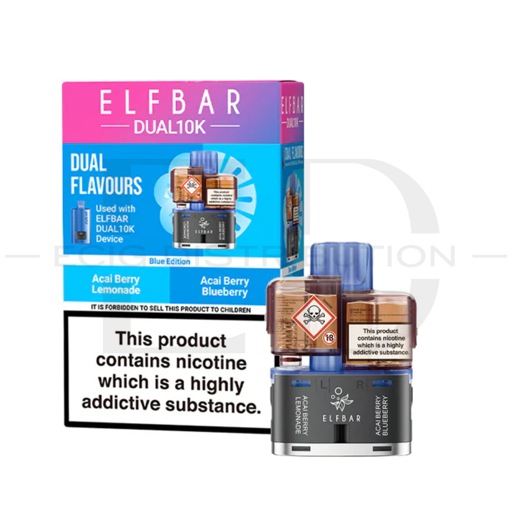 Elfbar Dual10K Refillable Pod - Blue Edition